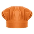 thumbnail image 1 of Toptie Chef Hat for Kid & Adult, Cotton Elastic Adjustable Kitchen Cooking Baking Hat-Orange-S, 1 of 6