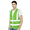 thumbnail image 1 of Toptie Class 2 High Visibility Zipper Front Safety Vest With 9 Pockets and Reflective Strips, Meets ANSI/ISEA Standards, 1 of 7