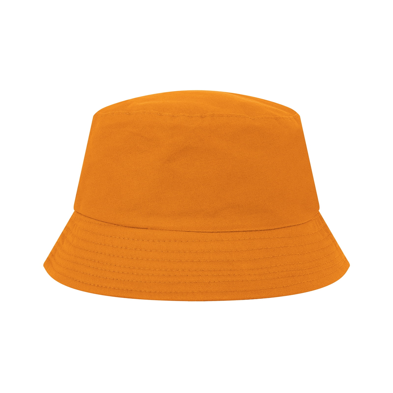 Toptie Classic Kids Cotton Bucket Hat Summer Outdoor UV Sun Protection Hat  for Boys Girls-Orange 