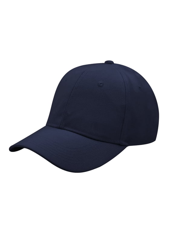 Classic Plain Baseball Cap Unisex 6 Panel Cap Sports Outdoor Mid Profile Cap-Navy Blue