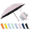 thumbnail image 1 of Toptie Compact Mini Umbrella for Purse, Small Sun & Rain Umbrellas with Case, Travel Folding Umbrella, 1 of 7