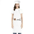 thumbnail image 1 of Toptie Cotton Canvas Adjustable Apron and Chef Hat Set for Men and Women-White-XL, 1 of 7