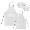 thumbnail image 1 of Toptie Cotton Canvas Kid & Parent Cooking Aprons and Chef Hat Set, 1 of 7
