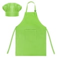 thumbnail image 1 of Toptie Cotton Canvas Kids Cooking Aprons and Chef Hat Set, 1 of 8
