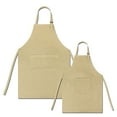 thumbnail image 1 of Toptie Cotton Canvas Parent-Child Apron Set-Khaki-Kid S/Adult L, 1 of 7