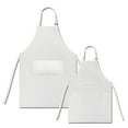 thumbnail image 1 of Toptie Cotton Canvas Parent-Child Apron Set-White-Kid M/Adult XL, 1 of 7