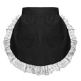 thumbnail image 1 of Toptie Cotton Waist Apron with Pockets for Women, Christmas Kitchen Lace Half Aprons for Cooking, 1 of 7
