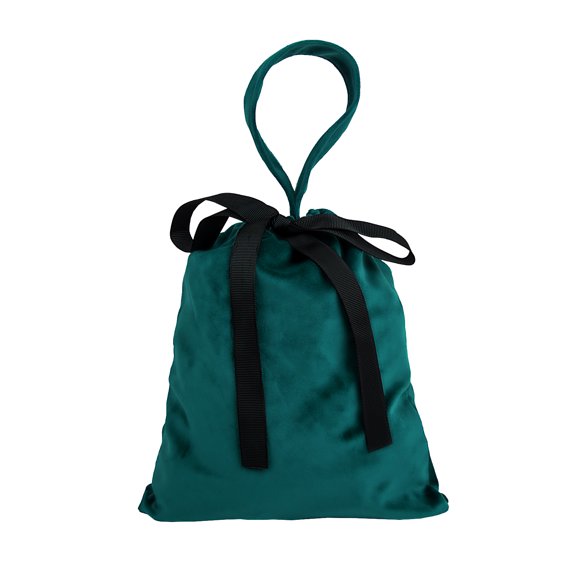 Toptie Cozy Velvet Drawstring Bag with Handle, 8.5 x 10 Inches Cosmetic Bag Stuff Storage Bag