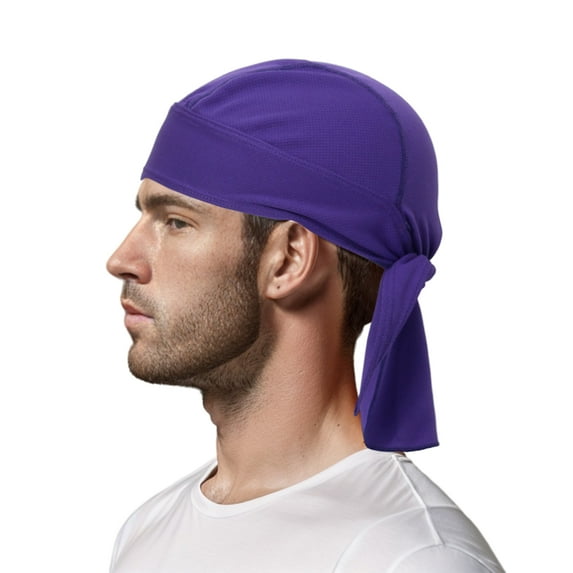 Toptie Do Rag Cycling Pirate Hat Cooling Helmet Liner Skull Cap Headwear-Purple