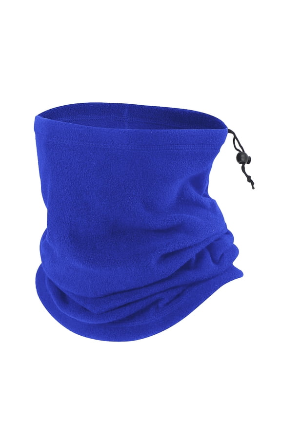 Fleece Snood Scarf Neck Warmer Beanie Hat Ski Balaclava Thermal Ski Wear-Royal Blue-1Piece