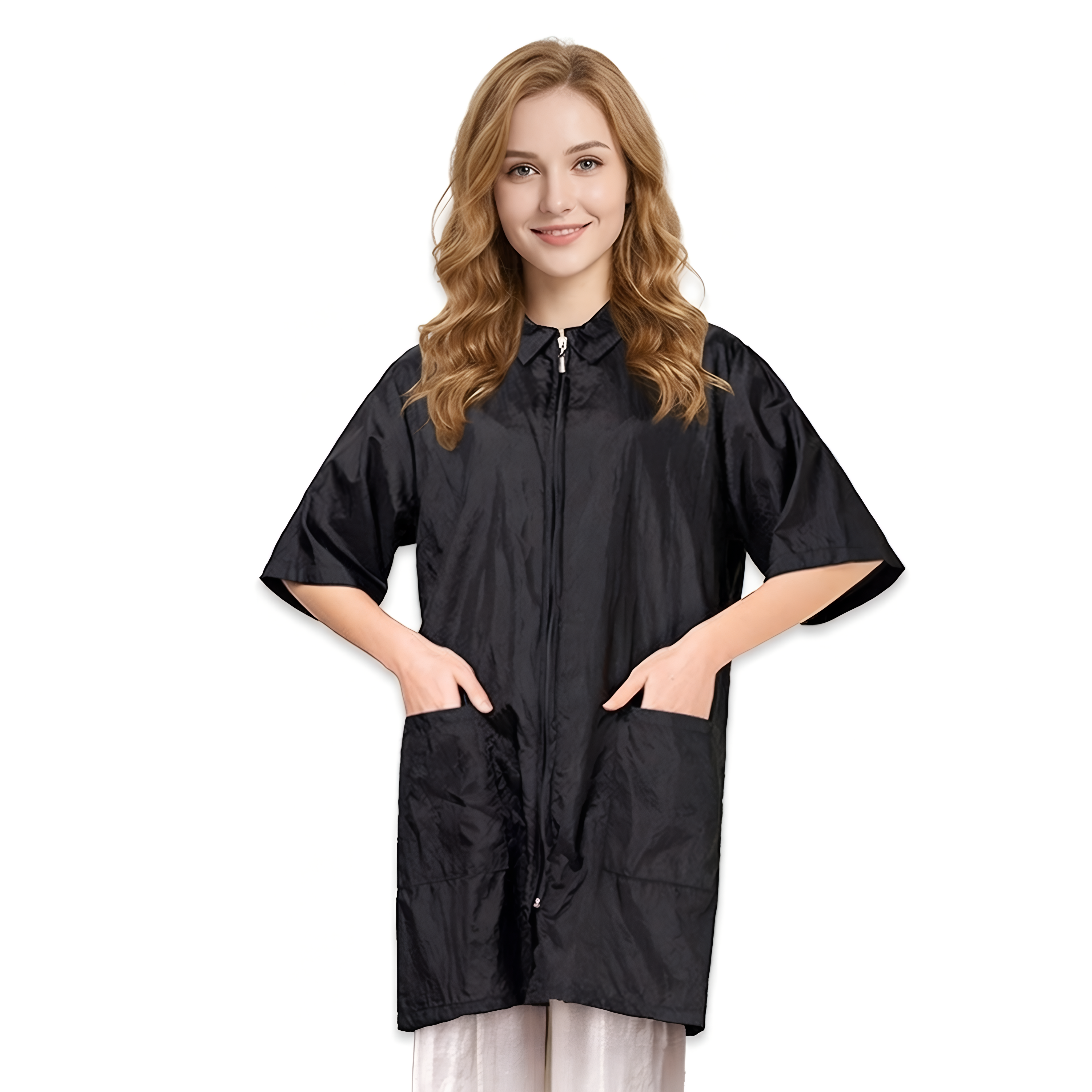 Stylist Jacket TOPTIE Nylon Salon Hairstylist Smock Barber Haircut Jacket, Dog Pet ...