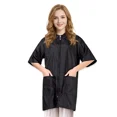 thumbnail image 1 of TOPTIE Nylon Salon Hairstylist Smock Barber Haircut Jacket, Dog Pet Grooming Work Shirt Uniform with Zip Closure-Black-L, 1 of 7