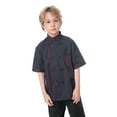 thumbnail image 1 of Toptie Kid's Chef Coat For Cook Uniform Halloween Costume-black with red-6X/7, 1 of 6