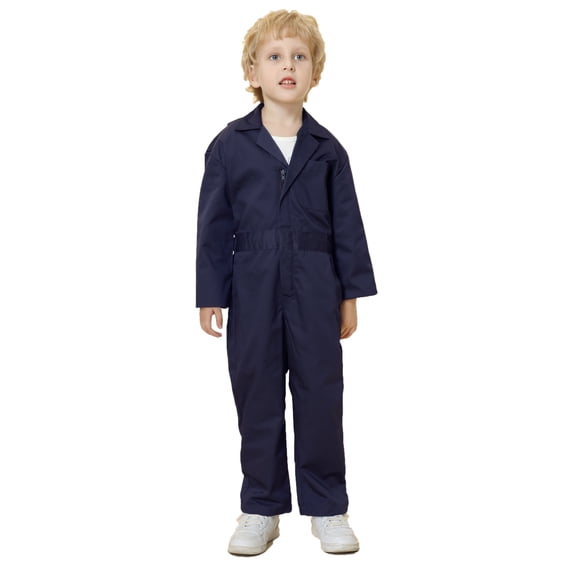 Toptie Kid's Coverall for Boys Mechanic Christmas Halloween Suit Costume Flight Suit-Navy-13/14Y