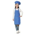 thumbnail image 1 of TOPTIE Kids Apron and Chef Hat Set, Adjustable Cotton Child Cooking Kitchen Apron, S-XXL-Blue-M, 1 of 6