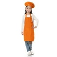 thumbnail image 1 of TOPTIE Kids Apron and Chef Hat Set, Adjustable Cotton Child Cooking Kitchen Apron, S-XXL-Orange-XL, 1 of 6
