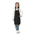 thumbnail image 1 of Toptie Kids Aprons with Pocket & Adjustable Strap, Child Chef Bib Apron for Kitchen Cooking Baking Painting-Black-S, 1 of 8
