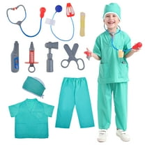 Toptie Kids Surgeon Costumes, Halloween Party Uniform Dress for 3 - 6 Years Old Boys & Girls