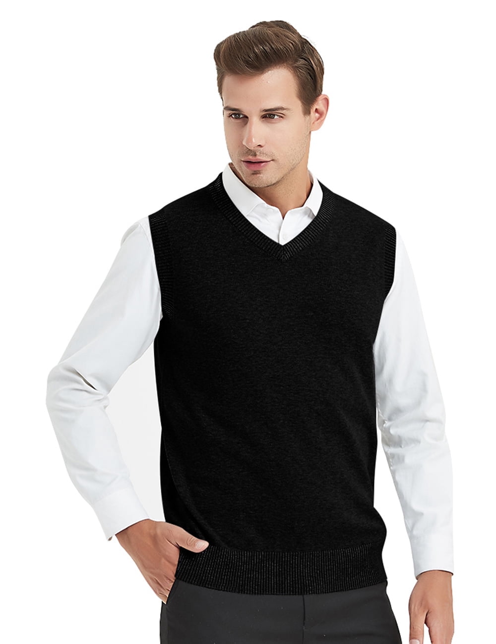 Toptie-Men-Business-V-Neck-