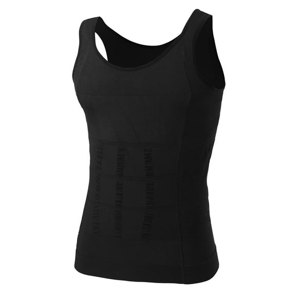 Toptie Men Slimming Body Shaper Vest Compression Shirt Sleeveless Shapewear Workout Tank