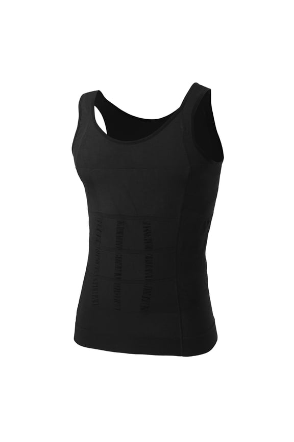 Men Slimming Body Shaper Vest Compression Shirt Sleeveless Shapewear Workout Tank