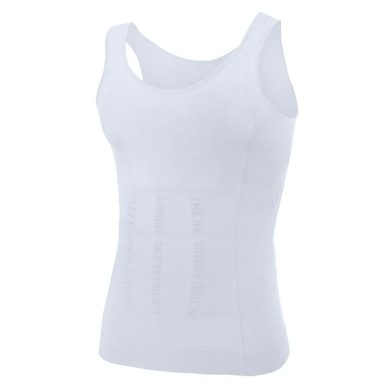 Toptie Men Slimming Body Shaper Vest Compression Shirt Sleeveless Shapewear Workout Tank