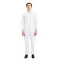 thumbnail image 1 of Toptie Men's 8.5 oz Front-Zip Long Sleeve Twill Coverall-White-2XL Regular, 1 of 7