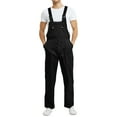 thumbnail image 1 of Toptie Men's Black Bib Overall Mid-weight Coverall Big and Tall with Tool Pockets, Workwear Apparel, 1 of 10