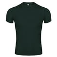 thumbnail image 1 of Toptie Men's Compression Base Layer, Short Sleeve Sports Top, Athletic Workout T-Shirt-Hunter Green-M, 1 of 7