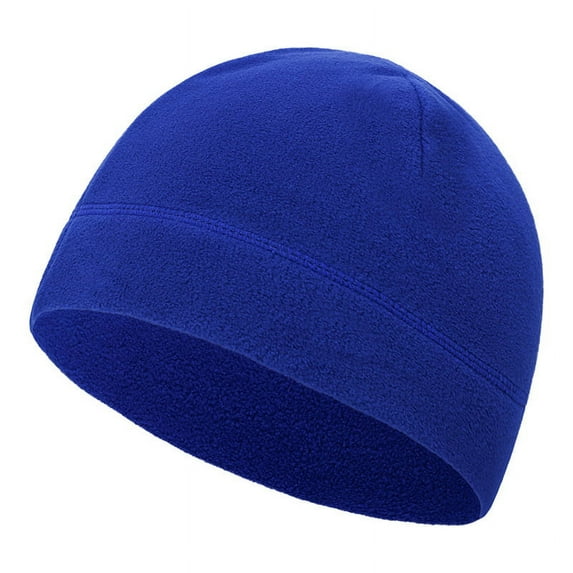 Toptie Men's Fleece Hat Lightweight Soft Warm Winter Beanie Skull Cap-Blue