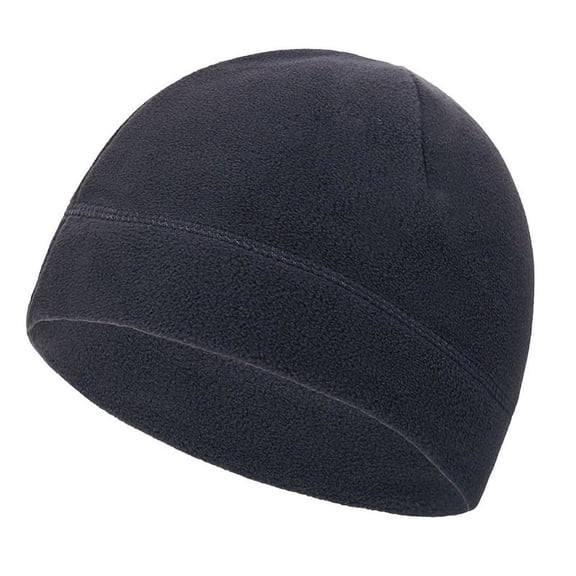 Toptie Men's Fleece Hat Lightweight Soft Warm Winter Beanie Skull Cap-Dark Gray