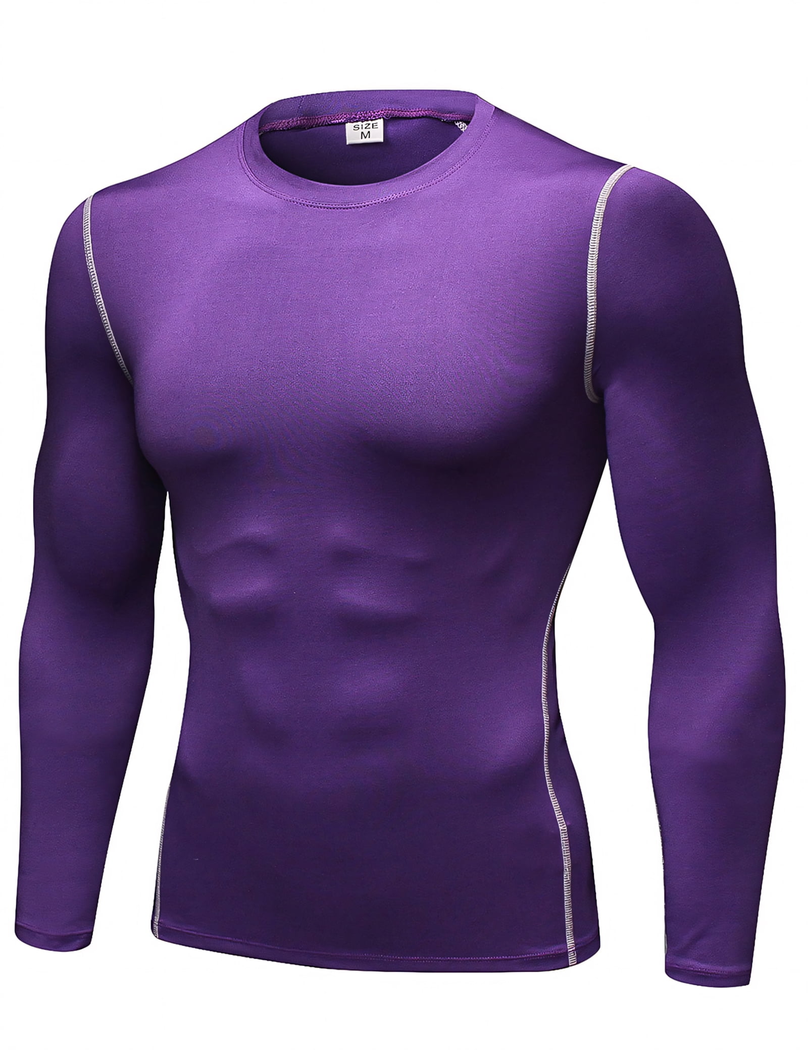 Toptie Men\'s Long Sleeve Compression Shirt, Athletic Workout Base ...