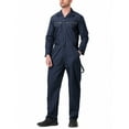 thumbnail image 1 of TOPTIE Men's Long Sleeve Coverall Action Back Coverall with Zipper Pockets, Mechanic Uniform, Navy Coverall, 1 of 9