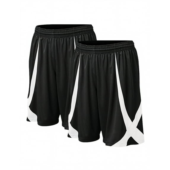 TOPTIE Men\'s Lounge Walking Shorts Pajama Active Athletic Shorts, for Football MMA, No Pockets-2 Pack Black-XXL