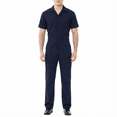 thumbnail image 1 of Toptie Men's Short Sleeve Coverall Navy Coverall, Workwear Coverall Regular Size, 1 of 5