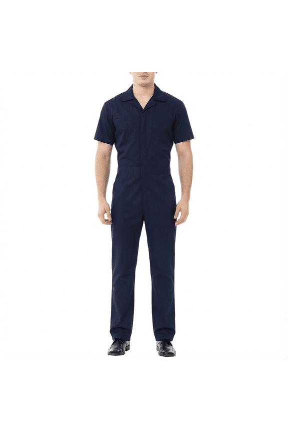 Men's Short Sleeve Coverall Navy Coverall, Workwear Coverall Regular Size