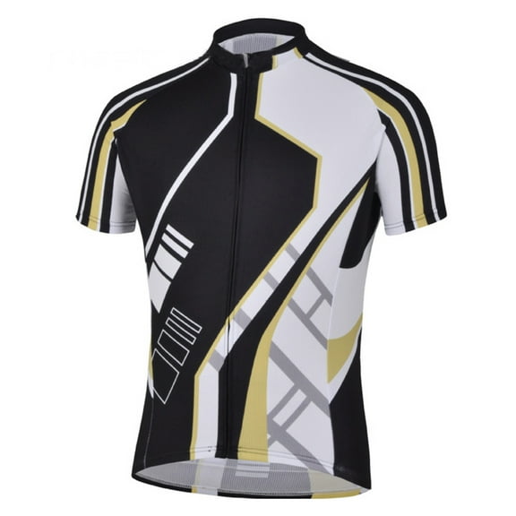 Toptie Men's Short Sleeve Race Cut Cycling Jersey With Sublimated Print-XXL