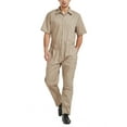 thumbnail image 1 of Toptie Men's Short-Sleeve Work Coverall Light Weight with Elastic Waist, Regular Length, 1 of 8
