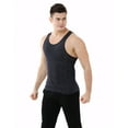 thumbnail image 1 of TOPTIE Men's Slimming Body Shaper Compression Shirt, Shapewear Sculpting Vest Muscle Tank-Gray-S, 1 of 6