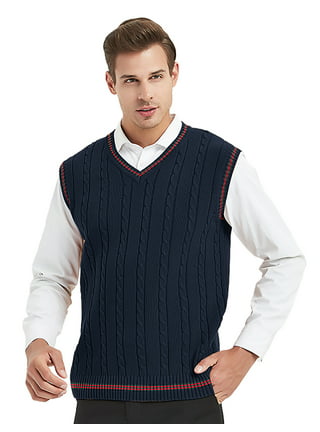 VerPetridure Clearance 2023 Men's Cotton Relaxed Fit Sweater Vests