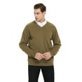 thumbnail image 1 of Toptie Mens Cotton Long Sleeve Sweatershirt V-Neck Basic Designed, 1 of 10