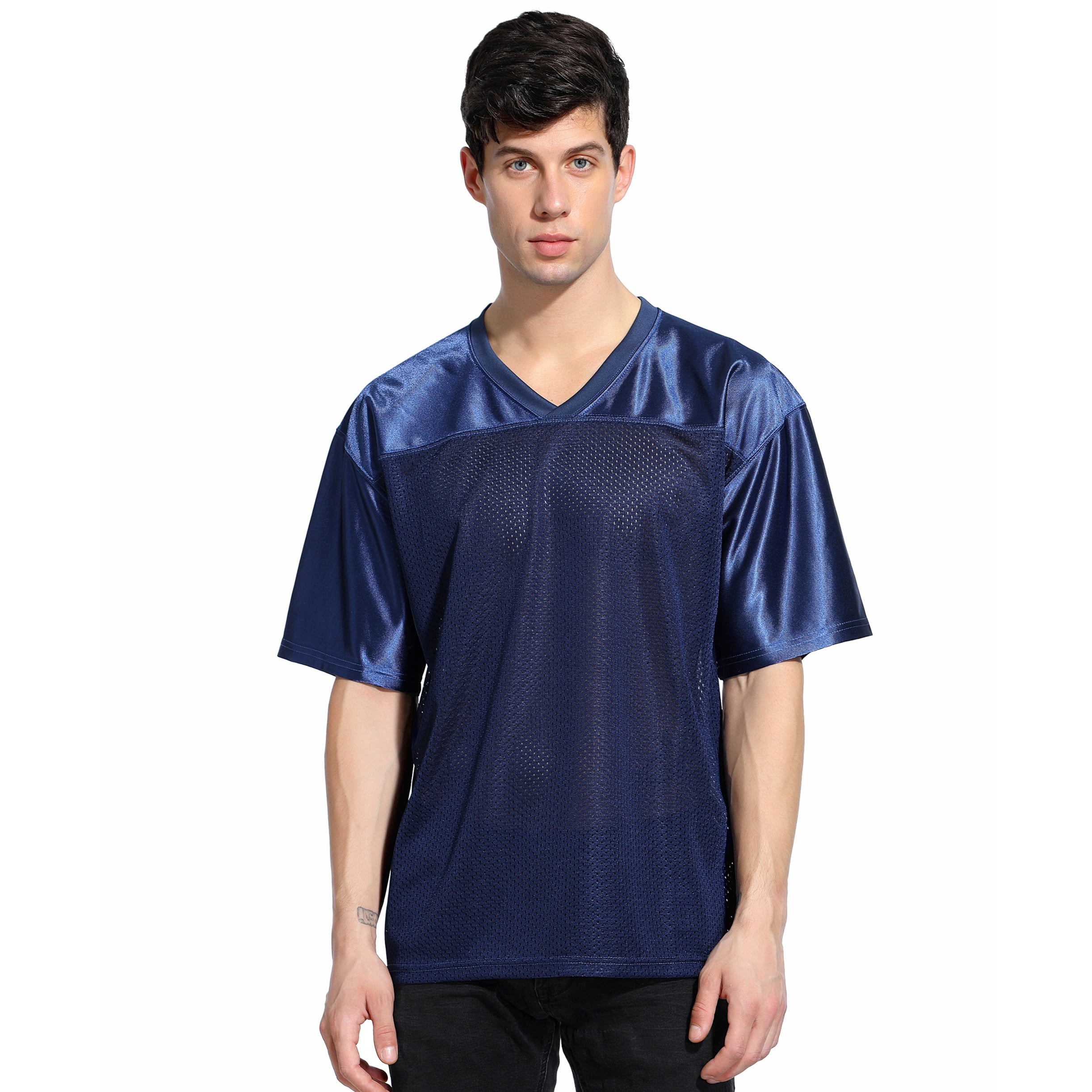 Toptie Mens Football Jersey Shirt, Adult Mesh Soccer Jerseys