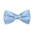 thumbnail image 1 of Toptie Mens Formal Tuxedo Solid Color Satin Bow Tie Classic Pre-Tied Bow Tie-Light Blue-1 Pack, 1 of 5