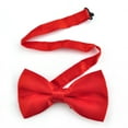 thumbnail image 1 of Toptie Mens Formal Tuxedo Solid Color Satin Bow Tie Classic Pre-Tied Bow Tie-Red-1 Pack, 1 of 5
