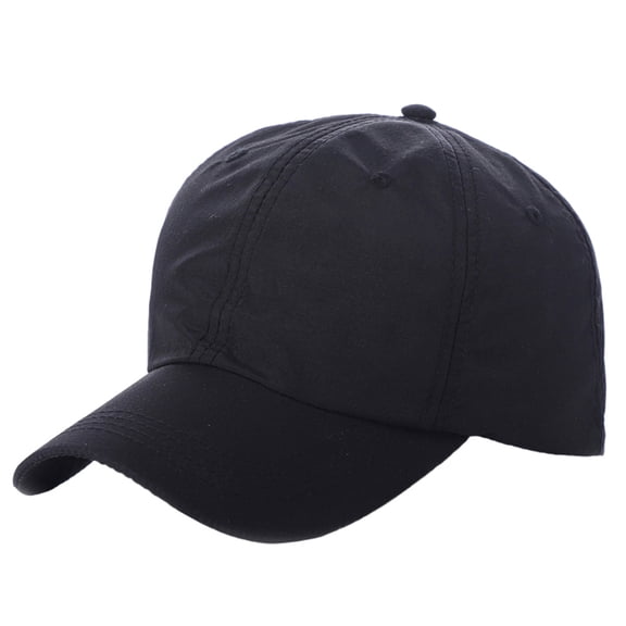 Toptie Mens Outdoor Quick-Dry Baseball Cap Breathable Sport Hat with Adjustable Elastic Strap-Black