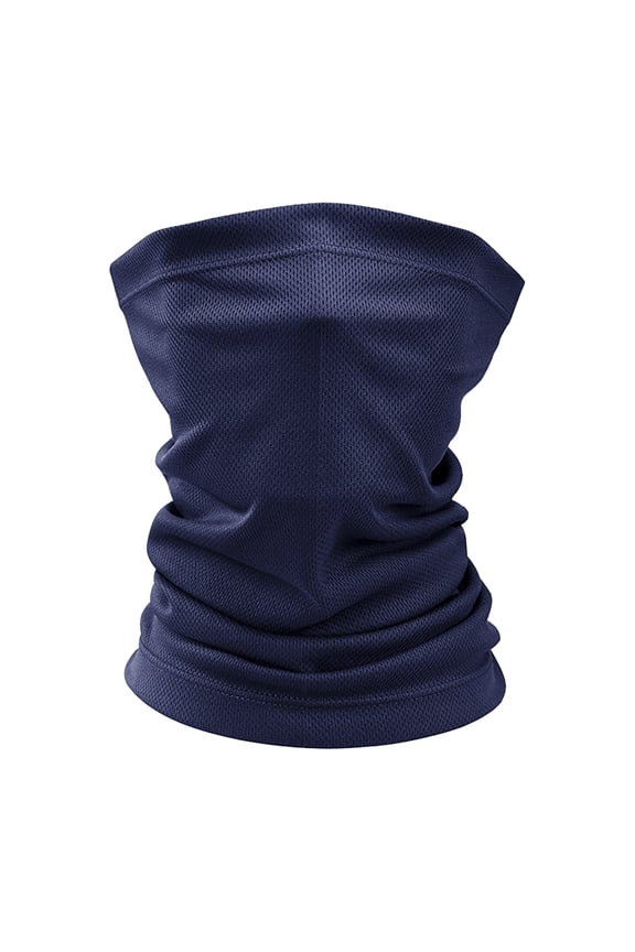 Mesh Cooling Tube Neck Gaiter Outdoors Face Gaiter Bandana Balaclava Scarf Cycling Hiking Motorcycle-Navy Blue