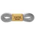 thumbnail image 1 of Toptie Metallic Glitter Flat Shoelaces 45 Inch, Fashion Bling Colored Shoelaces - Silver, 1 of 7
