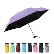 Toptie Mini Travel Umbrella, Compact Sun & Rain Umbrella with UV Protection (Purple)