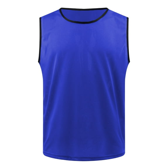 Toptie Nylon Mesh Scrimmage Team Training Vests, Event Vest for Basketball, Soccer Bibs for Adult Young-NavyBlue-Adult