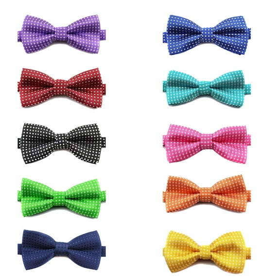 Toptie Pet Bow Tie Collar, Dog Grooming Accessories, 10 Pcs Assorted-Set C